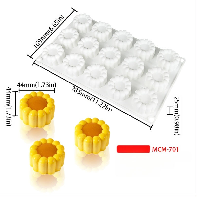 Silicone forma moussei ir šokoladui su 6 skyreliais ir įvairiomis formomis (žvaigždutės, Rubiko kubas, širdis); tinkama fondantui, rankų darbo muilams ir kvapiosioms žvakėms.