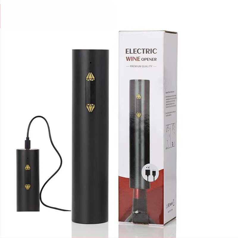 Elektrisks vīna pudeles atvērējs, piecu daļu komplekts no nerūsējoša tērauda, logotipa drukāšana, privātais zīmols