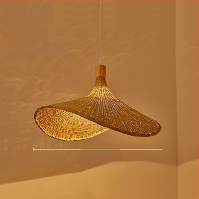 Κρεμαστός πολυέλαιος τύπου καλωδίου; σώμα από μπαμπού; αμπαζούρ από μπαμπού; LED φωτισμός; 220V