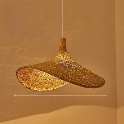 Κρεμαστός πολυέλαιος τύπου καλωδίου; σώμα από μπαμπού; αμπαζούρ από μπαμπού; LED φωτισμός; 220V