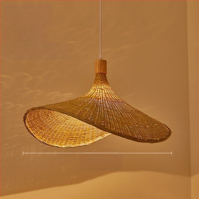 Κρεμαστός πολυέλαιος τύπου καλωδίου; σώμα από μπαμπού; αμπαζούρ από μπαμπού; LED φωτισμός; 220V