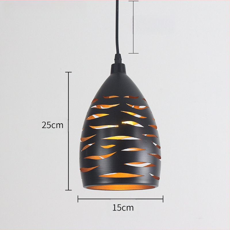 Σιδερένιος πολυέλαιος, ρετρό βιομηχανικό στυλ, LED φως, 220V, κάλυψη 10–15㎡