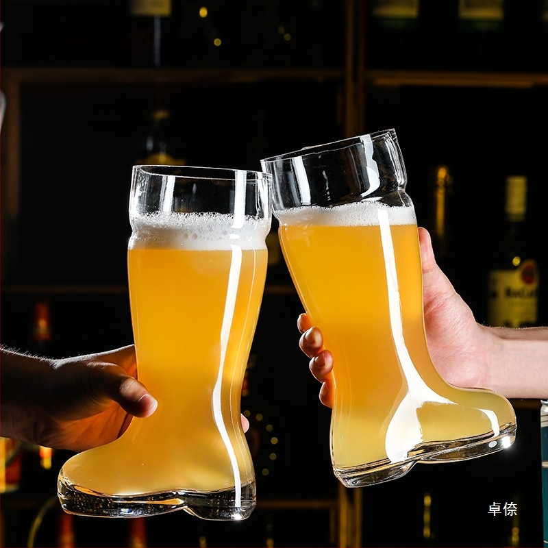 Alus stiklas botų formos barui, amatininkų alus, didelė talpa 1000 ml+