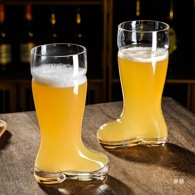 Alus stiklas botų formos barui, amatininkų alus, didelė talpa 1000 ml+