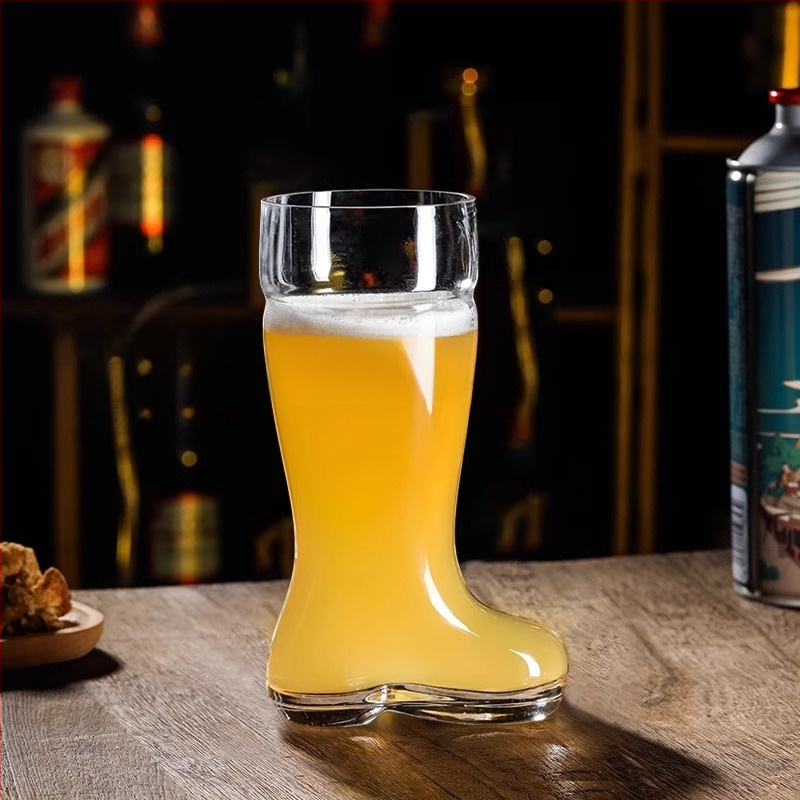 Alus stiklas botų formos barui, amatininkų alus, didelė talpa 1000 ml+