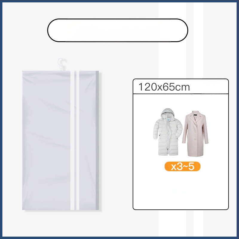 Du Tuo вакуумна компресираща чанта за пухено яке със странично дърпане за окачване, PET/PE материал