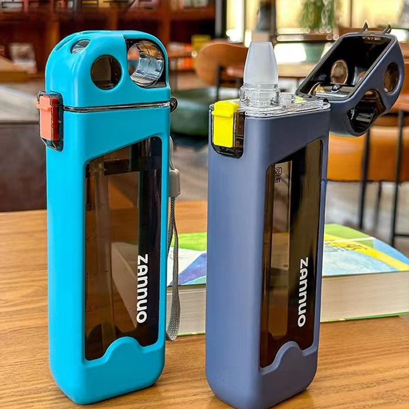 Sporto vandens butelis iš polipropileno, šilumos izoliacija 0–6 valandų, su nešiojimo virvele, tinka vaikams