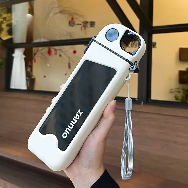 Sporto vandens butelis iš polipropileno, šilumos izoliacija 0–6 valandų, su nešiojimo virvele, tinka vaikams