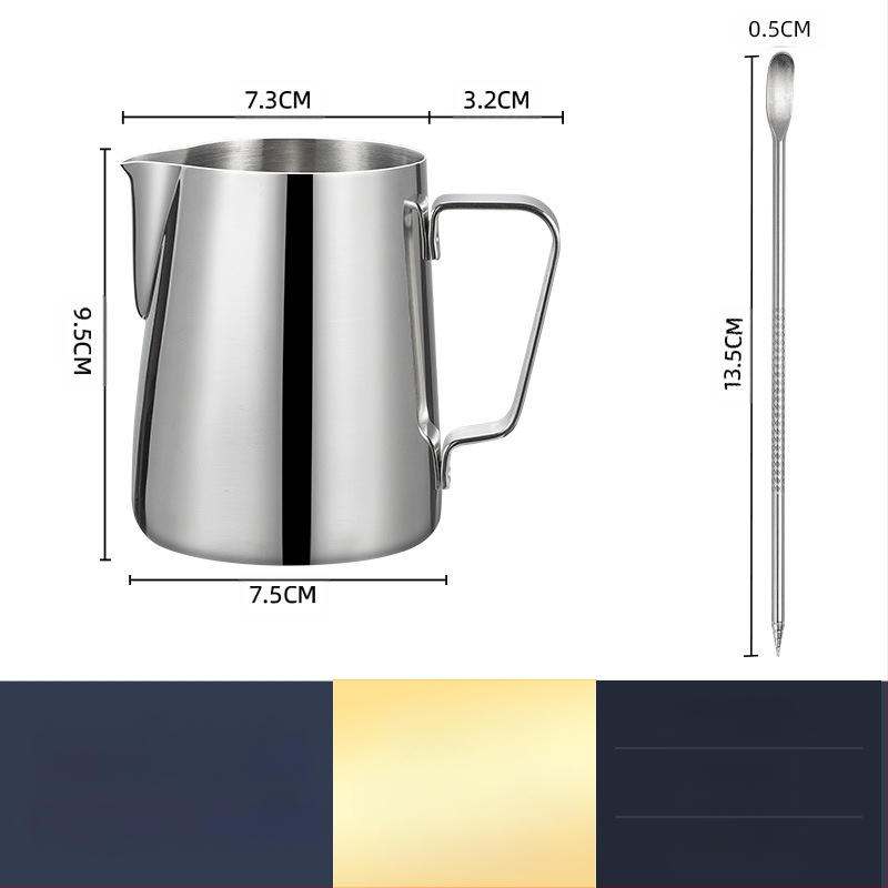 Latte art plakiklis iš nerūdijančio plieno, šiuolaikinis minimalistinis stilius, rankų darbo, tinkama barams, kavinei ir restoranams