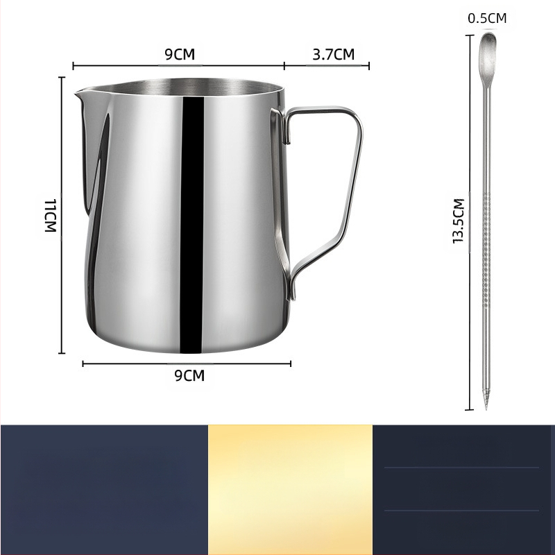 Latte art plakiklis iš nerūdijančio plieno, šiuolaikinis minimalistinis stilius, rankų darbo, tinkama barams, kavinei ir restoranams