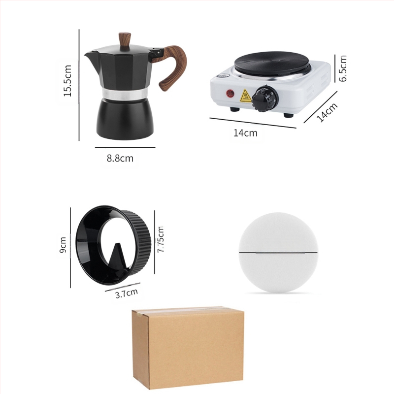 Σετ καφέ moka pot – μοντέρνου μινιμαλιστικού στυλ, μάρκα Choxila, κυκλοφορία 2022, συσκευασία από χαρτόνι