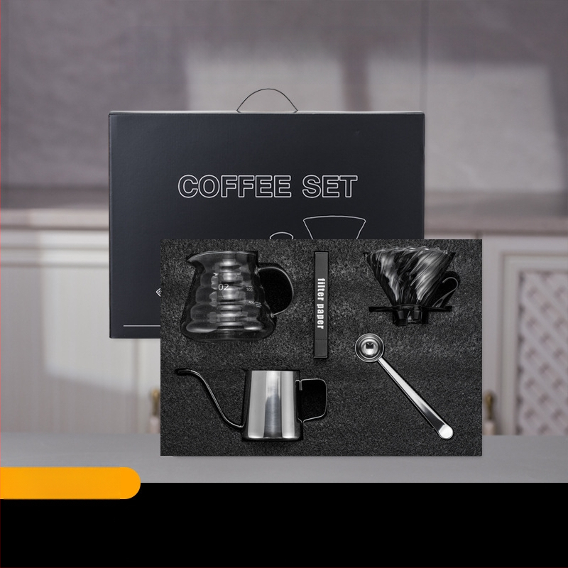 Pinchuang kavos puodo rinkinys – poliruotas paviršius, šiuolaikiškas stilius, dovanų dėžutė