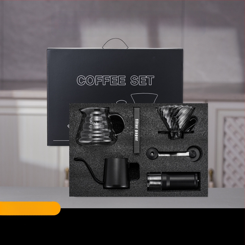 Pinchuang kavos puodo rinkinys – poliruotas paviršius, šiuolaikiškas stilius, dovanų dėžutė