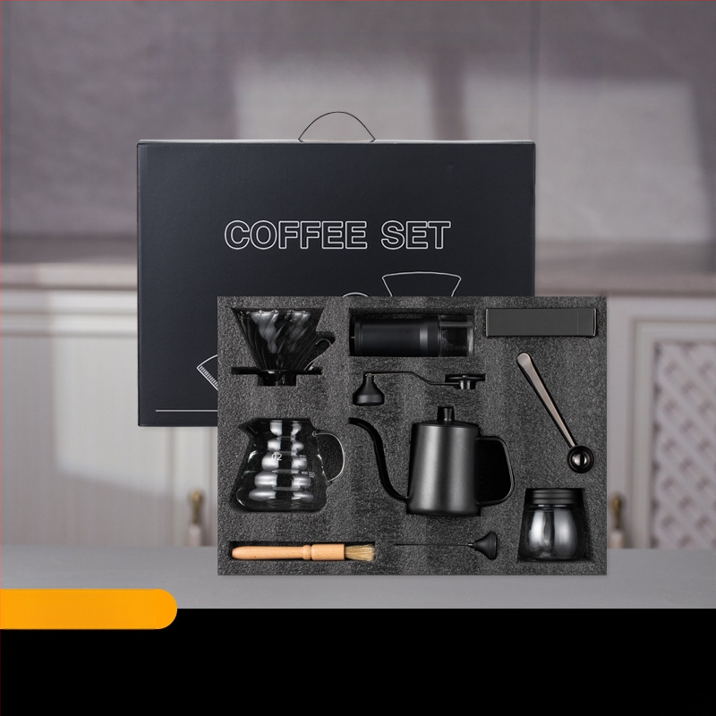 Pinchuang kavos puodo rinkinys – poliruotas paviršius, šiuolaikiškas stilius, dovanų dėžutė