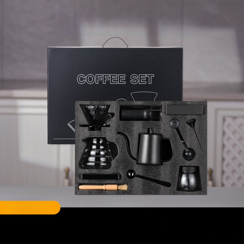 Pinchuang kavos puodo rinkinys – poliruotas paviršius, šiuolaikiškas stilius, dovanų dėžutė