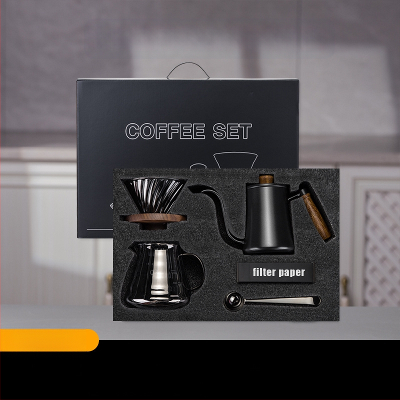 Pinchuang kavos puodo rinkinys – poliruotas paviršius, šiuolaikiškas stilius, dovanų dėžutė