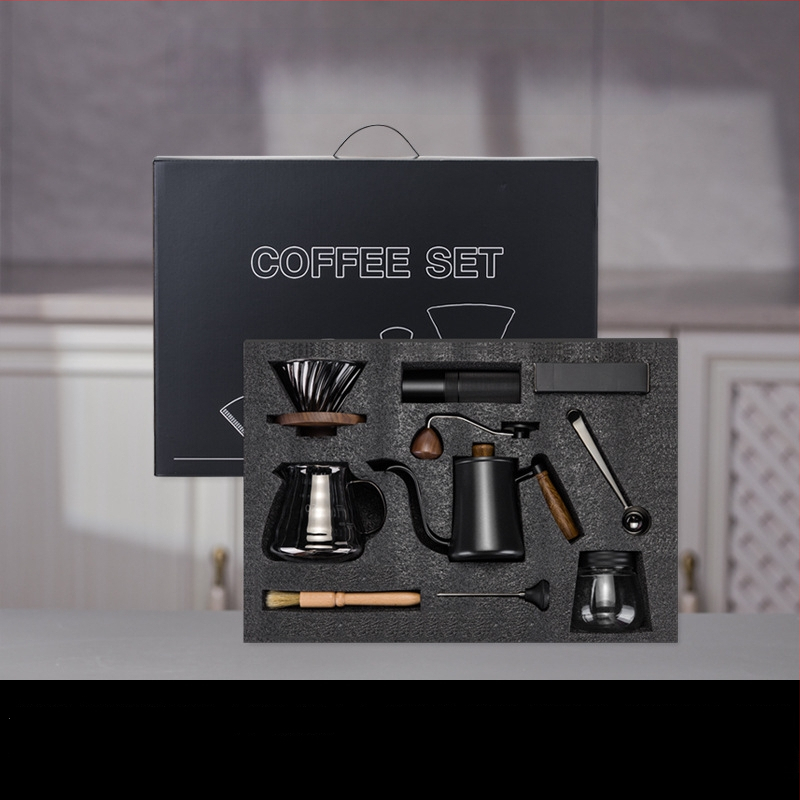 Pinchuang kavos puodo rinkinys – poliruotas paviršius, šiuolaikiškas stilius, dovanų dėžutė