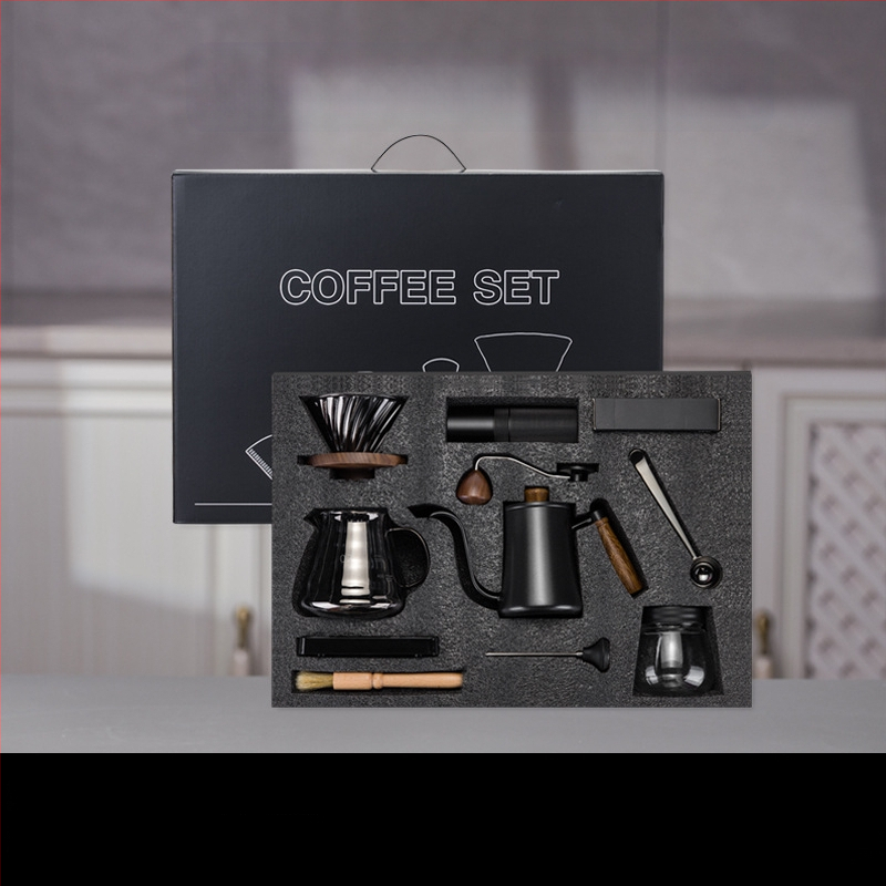 Pinchuang kavos puodo rinkinys – poliruotas paviršius, šiuolaikiškas stilius, dovanų dėžutė