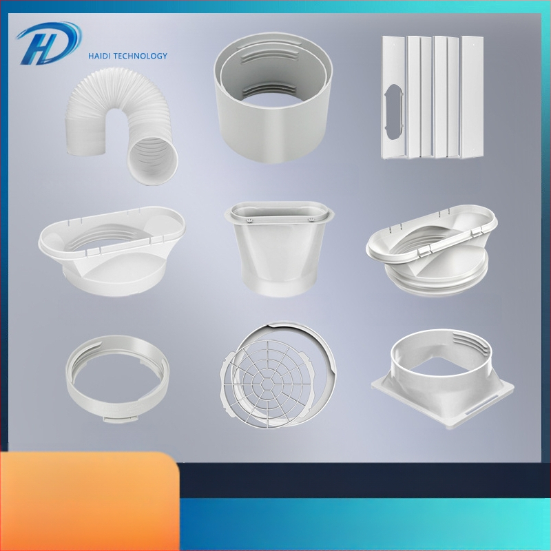 Heidi Technology съединител за изпускателната тръба на мобилен климатик с плосък накрайник и прозоречно уплътнение