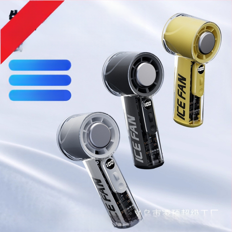 Ventilator portabil USB cu răcire, motor brushless cu 5 palete, 5 trepte de viteză, baterie încorporată 2000–4000 mAh, zgomot sub 36 dB