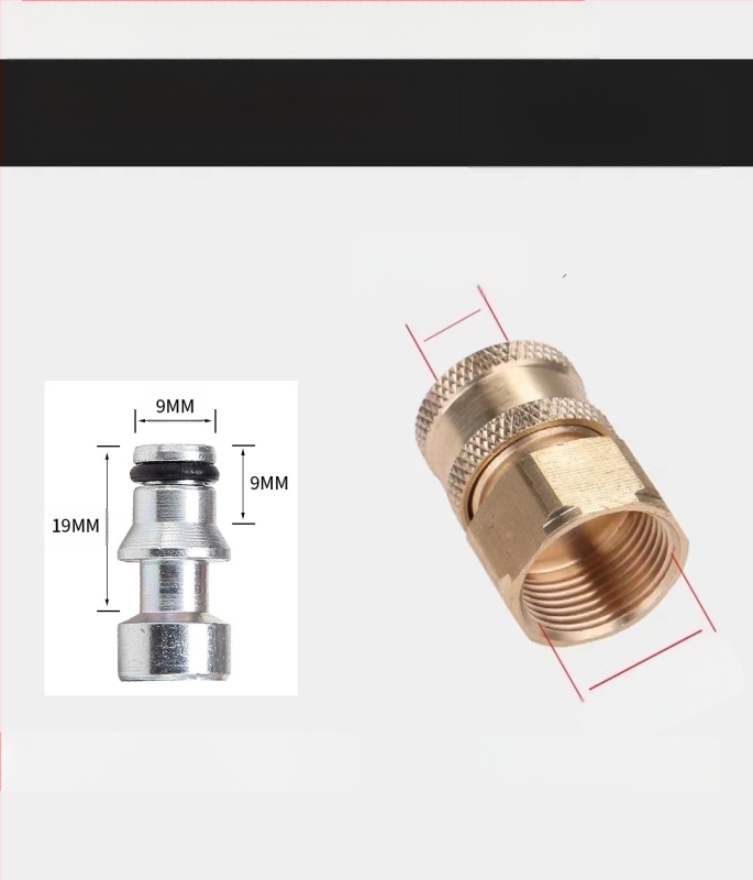 Aukšto slėgio vandens purkštuvų purškimo pirutėls oro kondicionierių valymui — nerūdijančio plieno kampinis jungtis, varinis greitas jungtis, ventiliatoriaus formos purškimo antgalis