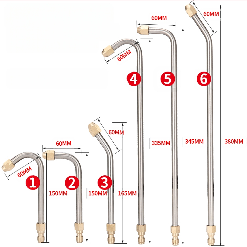 Aukšto slėgio vandens purkštuvų purškimo pirutėls oro kondicionierių valymui — nerūdijančio plieno kampinis jungtis, varinis greitas jungtis, ventiliatoriaus formos purškimo antgalis