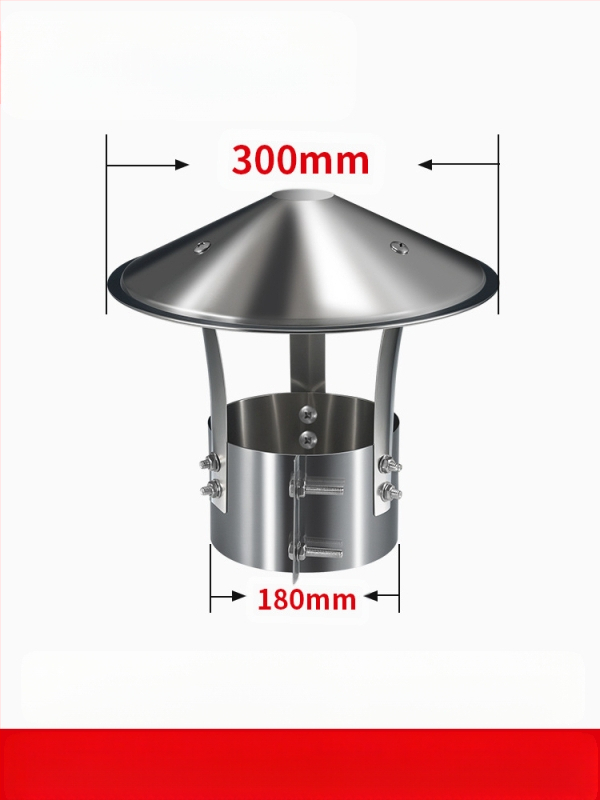 Kapa dimnjaka od nehrđajućeg čelika 201, otporna na vremenske uvjete, jednodijelna konstrukcija, izlaz zraka, Dark horse style