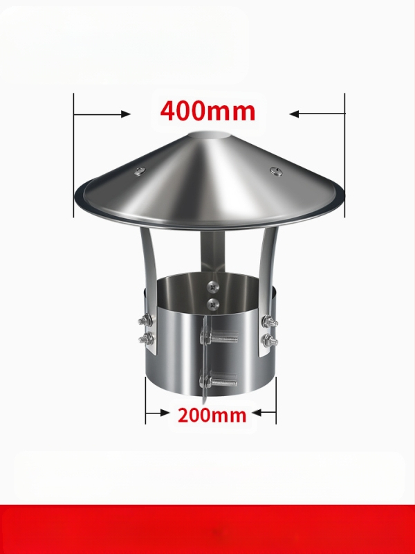 Kapa dimnjaka od nehrđajućeg čelika 201, otporna na vremenske uvjete, jednodijelna konstrukcija, izlaz zraka, Dark horse style