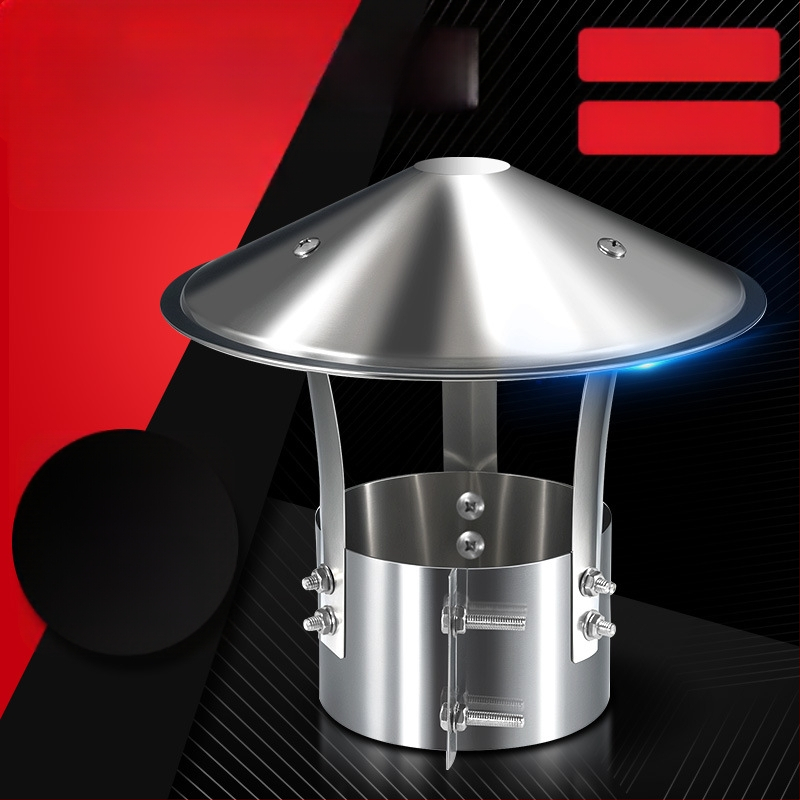 Kapa dimnjaka od nehrđajućeg čelika 201, otporna na vremenske uvjete, jednodijelna konstrukcija, izlaz zraka, Dark horse style