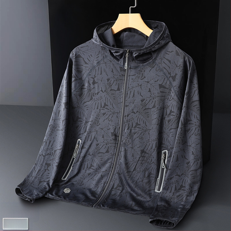 Унисексово ветрово яке с качулка за открито, UV защита UPF50, дишащ полиестер