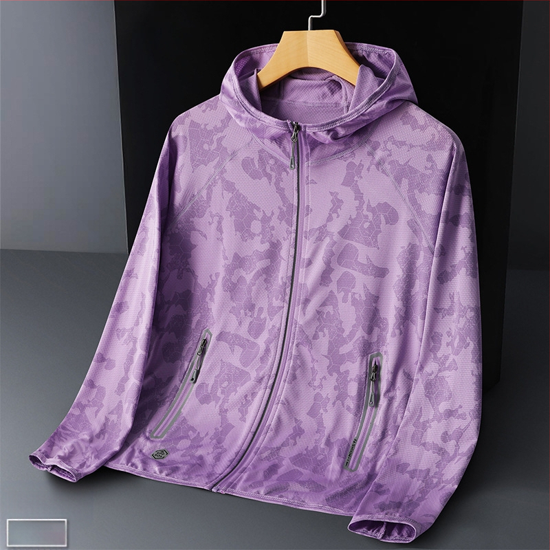 Унисексово ветрово яке с качулка за открито, UV защита UPF50, дишащ полиестер