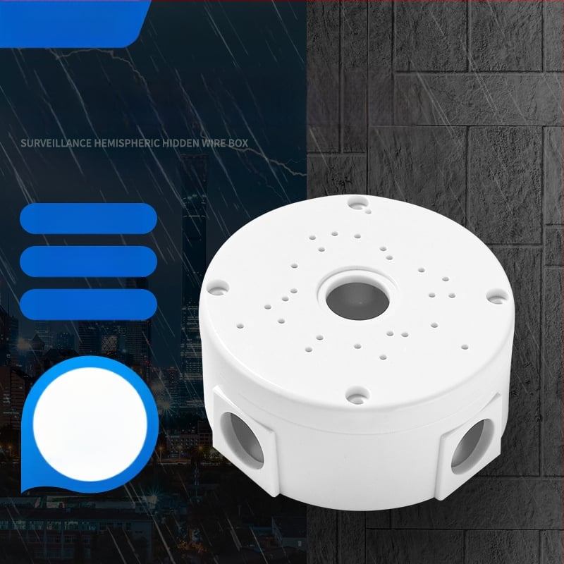 Βάση κάμερας οροφής για παρακολούθηση με ημισφαιρική πλάκα προσαρμογής και θήκη καλωδίων, 360° περιστροφή, πλαστικό