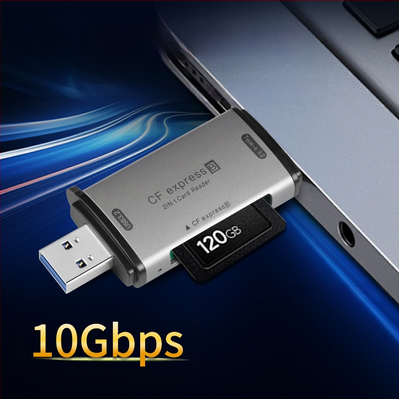 Αναγνώστης καρτών δύο σε ένα USB 3.2 με διεπαφή USB-C 3.2 – Υποστήριξη SD καρτών, αλουμινένιο περίβλημα