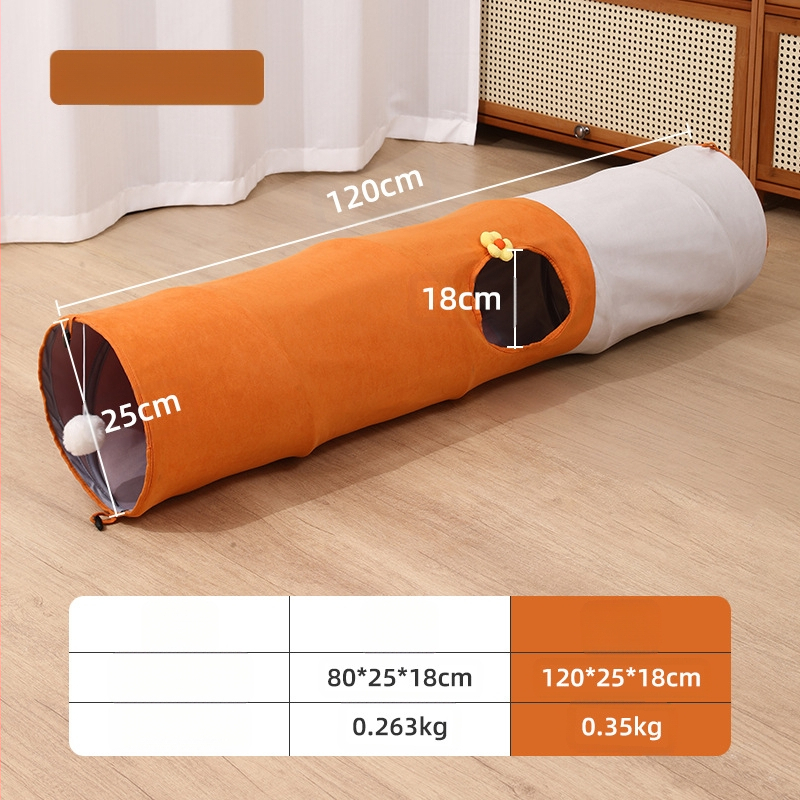 Macska alagút többnyílású kialakítással, összecsukható egyenes cső, textil anyag - Xinxuan