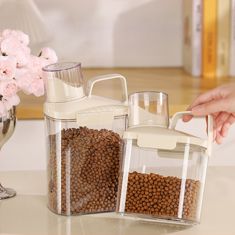 Container de depozitare alimentară pentru cereale, fasole și orez | sigilat, rezistent la umezeală și la dăunători | PET plastic