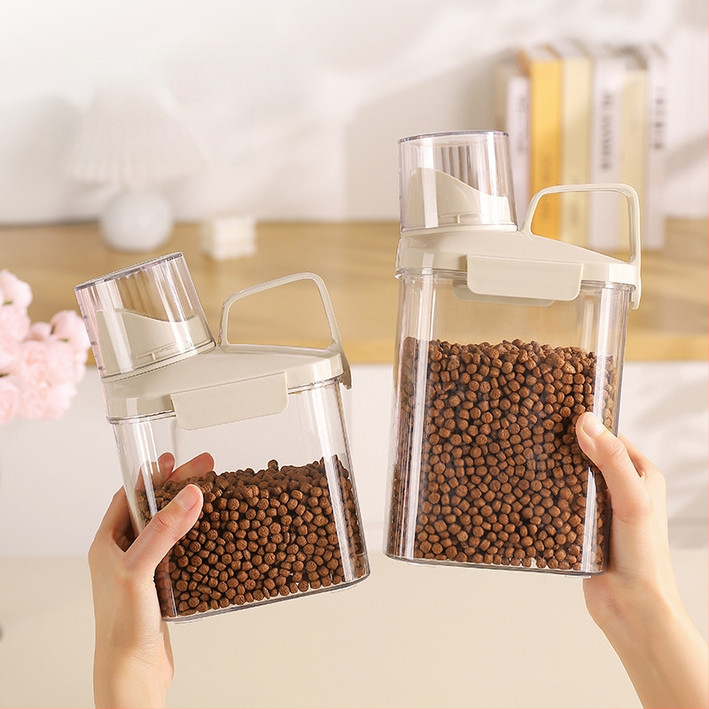 Container de depozitare alimentară pentru cereale, fasole și orez | sigilat, rezistent la umezeală și la dăunători | PET plastic