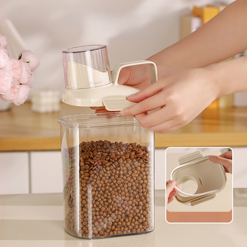 Container de depozitare alimentară pentru cereale, fasole și orez | sigilat, rezistent la umezeală și la dăunători | PET plastic