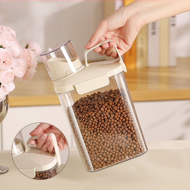 Container de depozitare alimentară pentru cereale, fasole și orez | sigilat, rezistent la umezeală și la dăunători | PET plastic