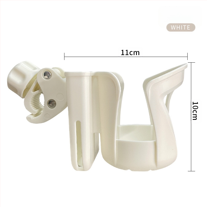 Universalus gertuvės laikiklis vaikiškiems vežimėliams — skirtas kūdikių buteliams ir gėrimams — ABS medžiaga — suderinamas su vežimėliais ir dviračiais — palaiko privatų ženklinimą