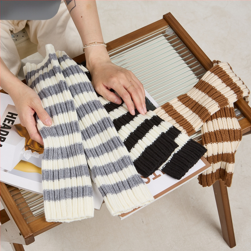 Foremost Дамски ръкавни обвивки в райе – плетени, топли, 15% вълна / 85% акрил, зима и есен