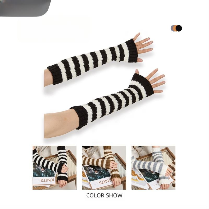 Foremost Дамски ръкавни обвивки в райе – плетени, топли, 15% вълна / 85% акрил, зима и есен