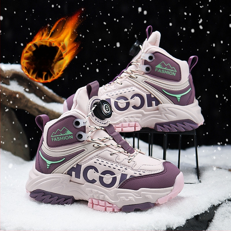 Unisex παιδικά μποτάκια αστραγάλου, πάνω μέρος από συνθετικό δέρμα, αθλητικό στυλ, αντιολισθητική σόλα, για ηλικίες 4–16 ετών