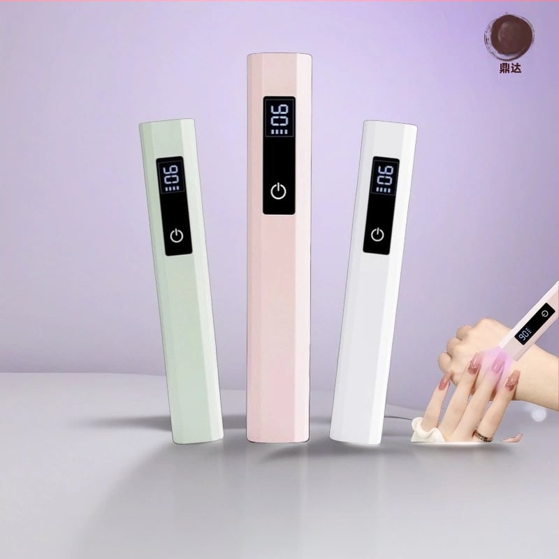Rankinė mini belaidė nagų lempa su LCD ekranu greitam džiovinimui