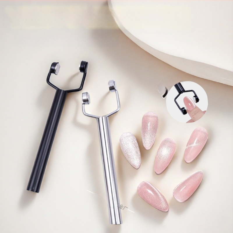 Y formos katės akies magnetas nagų gelio lakams | dvigubos galvutės, stiprus, daugiafunkcinis, nerūdijančio plieno magnetas, 42 g