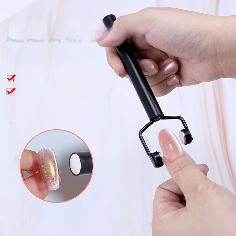 Y formos katės akies magnetas nagų gelio lakams | dvigubos galvutės, stiprus, daugiafunkcinis, nerūdijančio plieno magnetas, 42 g