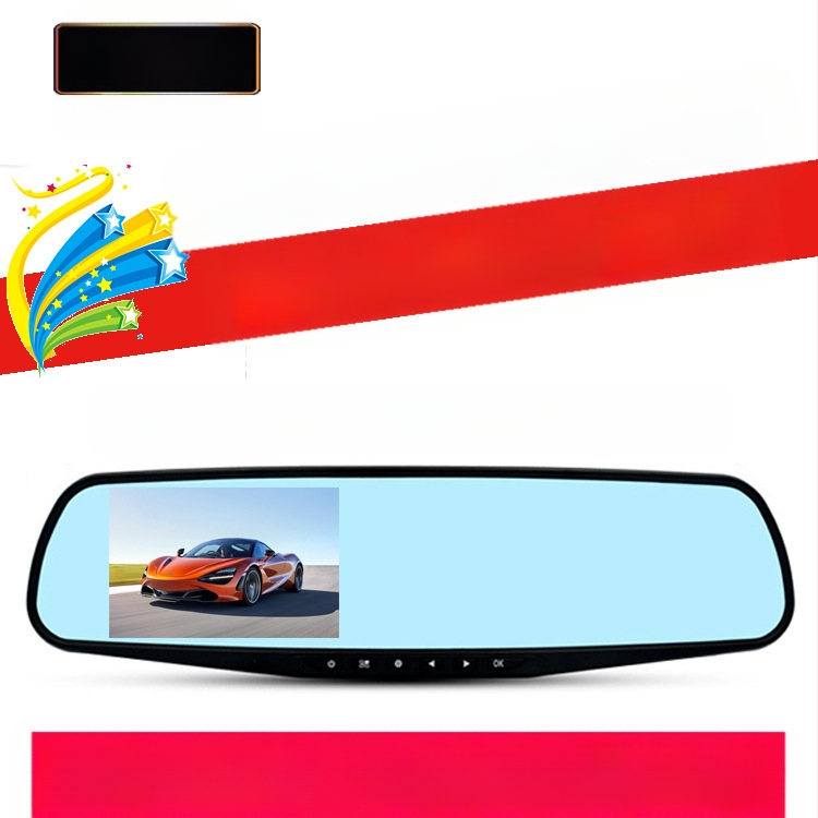 Visszapillantó tükrös dash kamera (ZTN002), 140° látószög, 5MP szenzor, támogatja a microSD kártyát 32GB-ig, USB interfész