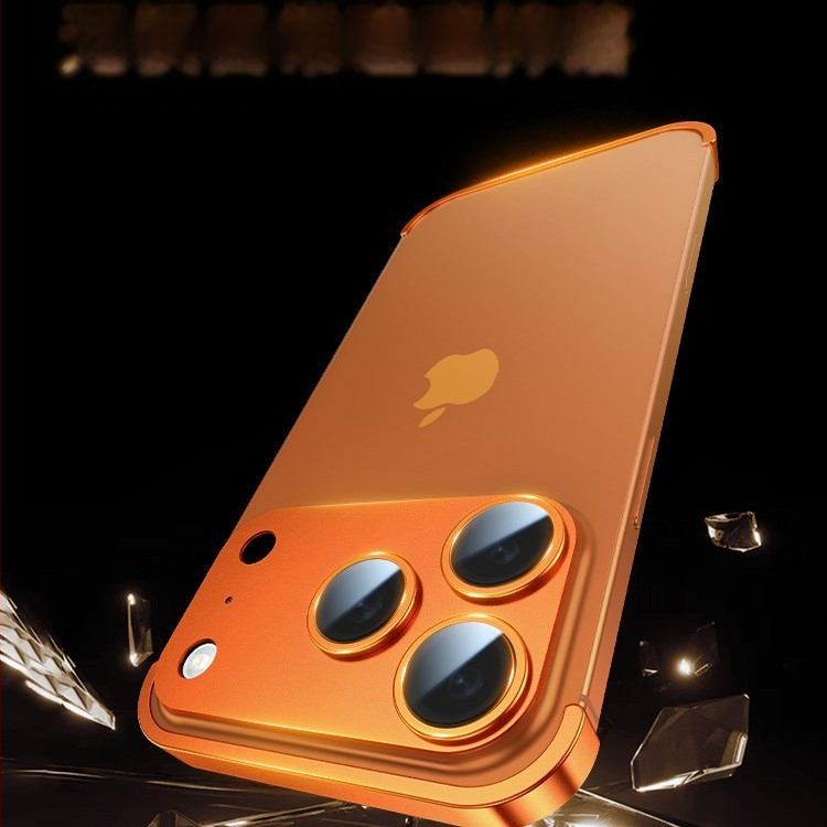 Metāla četrstūra paliktnis iPhone 12–14 Pro/Max, matēta virsma, triecienizturīgs un siltuma izkliede, izturīgs pret nodilumu, pret pirkstu nospiedumiem