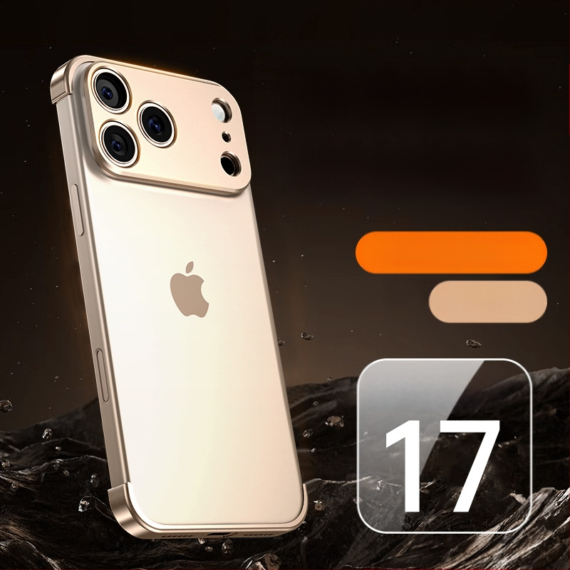 Metāla četrstūra paliktnis iPhone 12–14 Pro/Max, matēta virsma, triecienizturīgs un siltuma izkliede, izturīgs pret nodilumu, pret pirkstu nospiedumiem