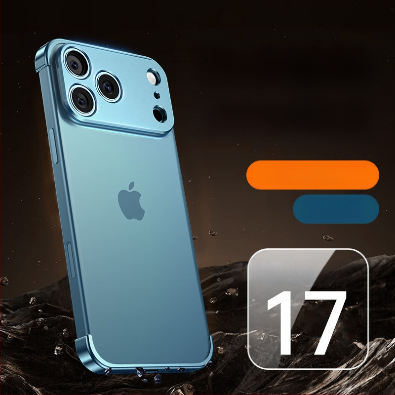 Metāla četrstūra paliktnis iPhone 12–14 Pro/Max, matēta virsma, triecienizturīgs un siltuma izkliede, izturīgs pret nodilumu, pret pirkstu nospiedumiem