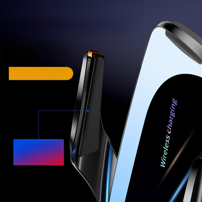 Държател за мобилен телефон за автомобил, монтаж върху въздушен отвор, сензорно автоматично отваряне/затваряне, безжично зареждане 15W, Snap-On монтаж